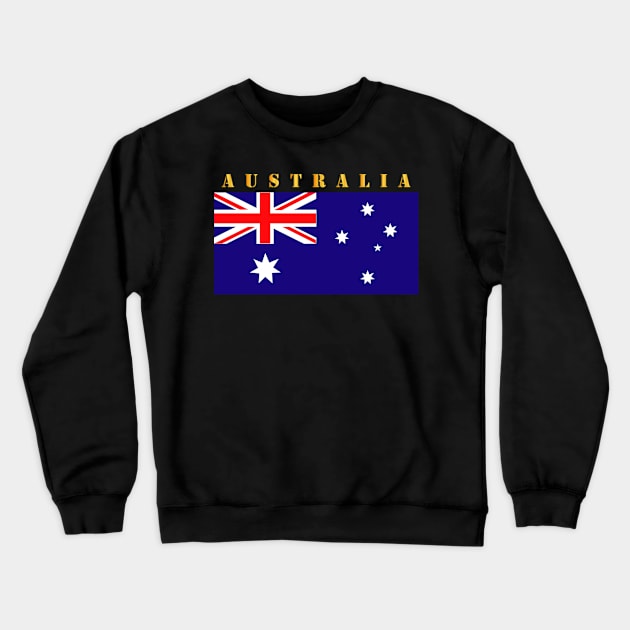 Flag - Australia w Txt Crewneck Sweatshirt by twix123844